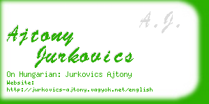 ajtony jurkovics business card